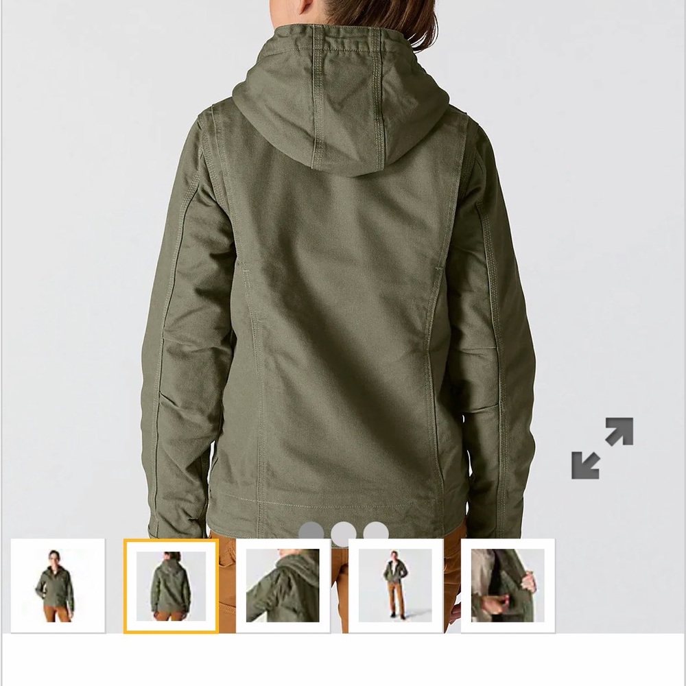 Carhartt Women's Loose Fit Washed Duck Jacket - Sherpa Lined - Picture 2 of 8
